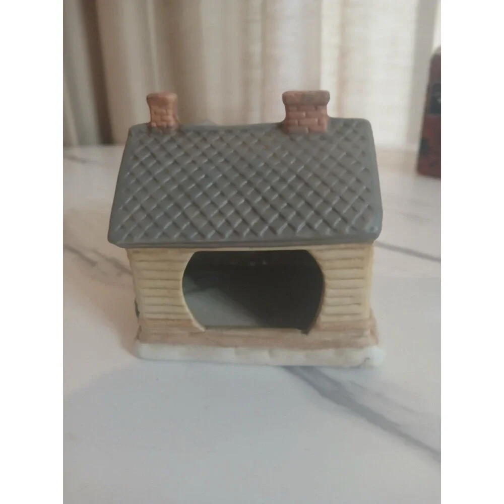 Vintage Gift Collection Handpainted Tea Light House Barber Shop
